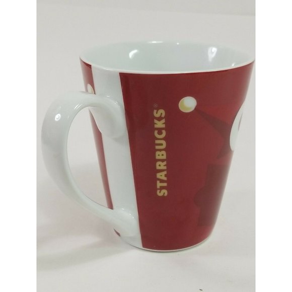 2012 Starbucks Christmas Coffee Mug artistic geometric singing snowman 14oz - Picture 5 of 7